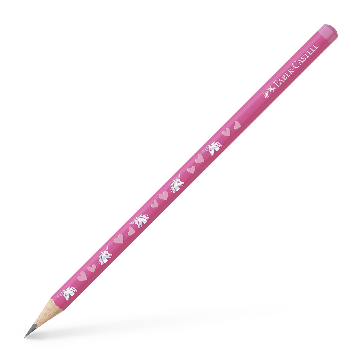 Lápiz grafito decoración unicornio dureza HB Faber-Castell color rosa Rosa-1