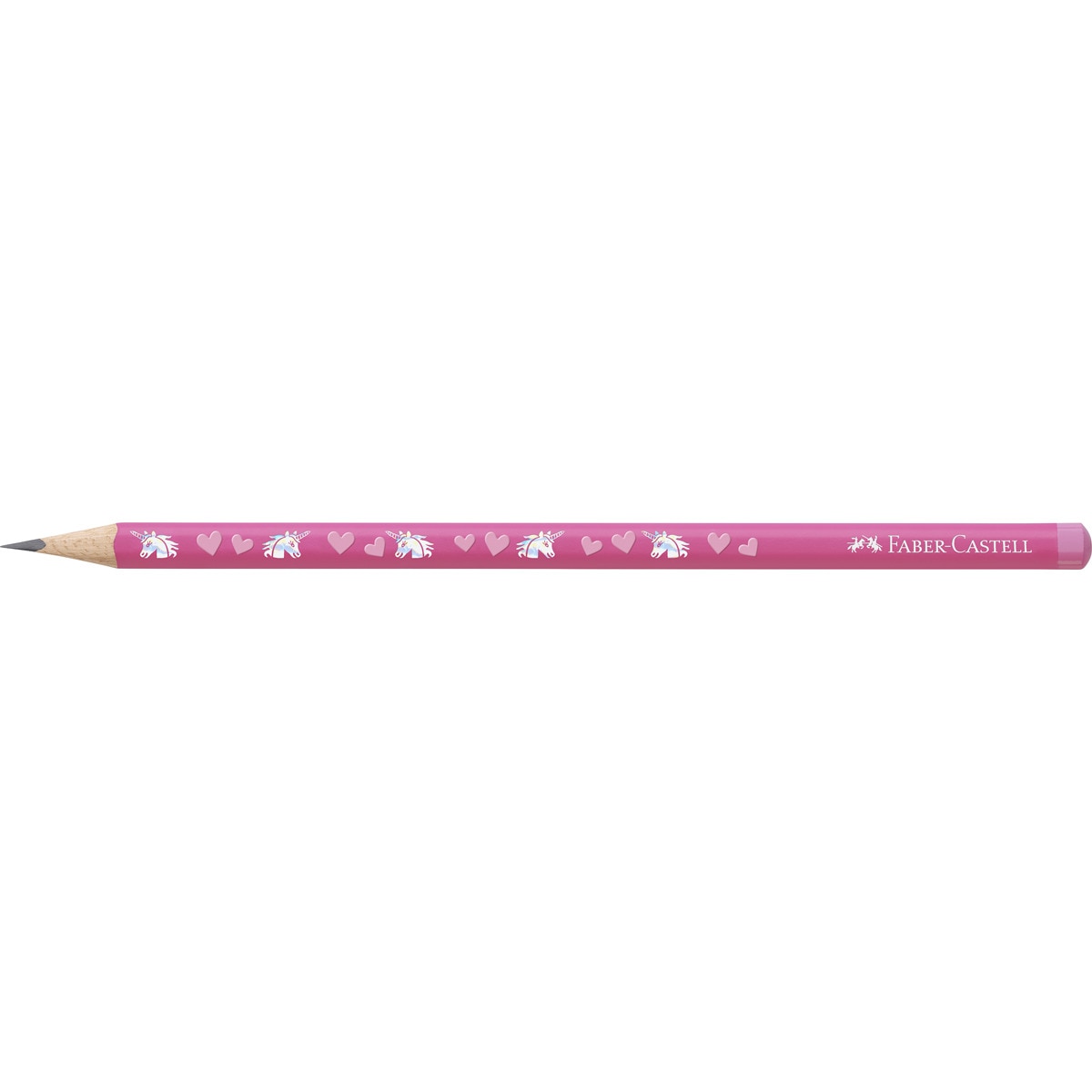 Lápiz grafito decoración unicornio dureza HB Faber-Castell color rosa Rosa-2