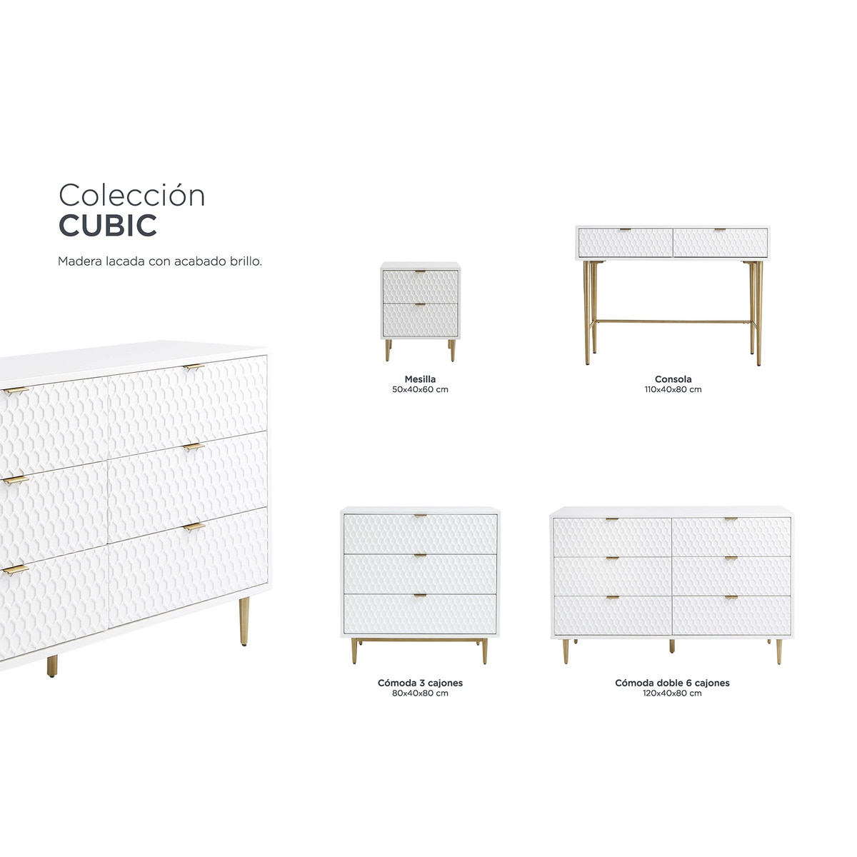 Consola Cubic Branco-7