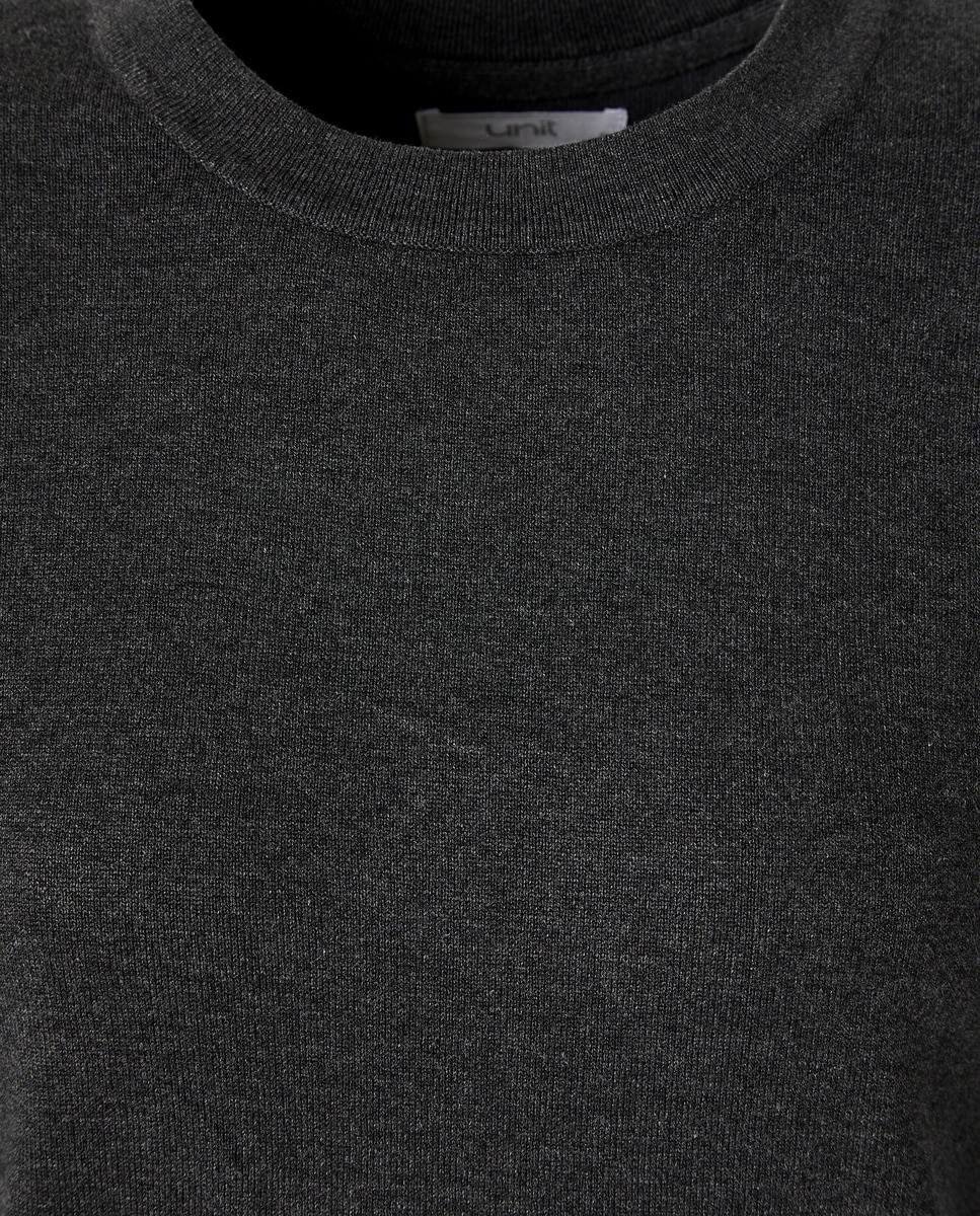 Jersey de mujer básico cuello caja 830 Antracita-5