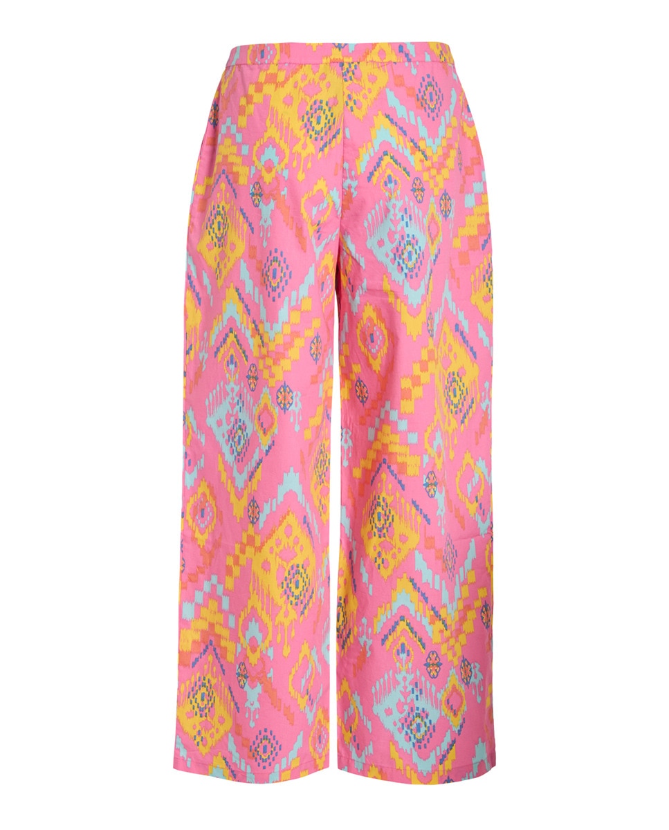 Calças com Estampado Rosa-5
