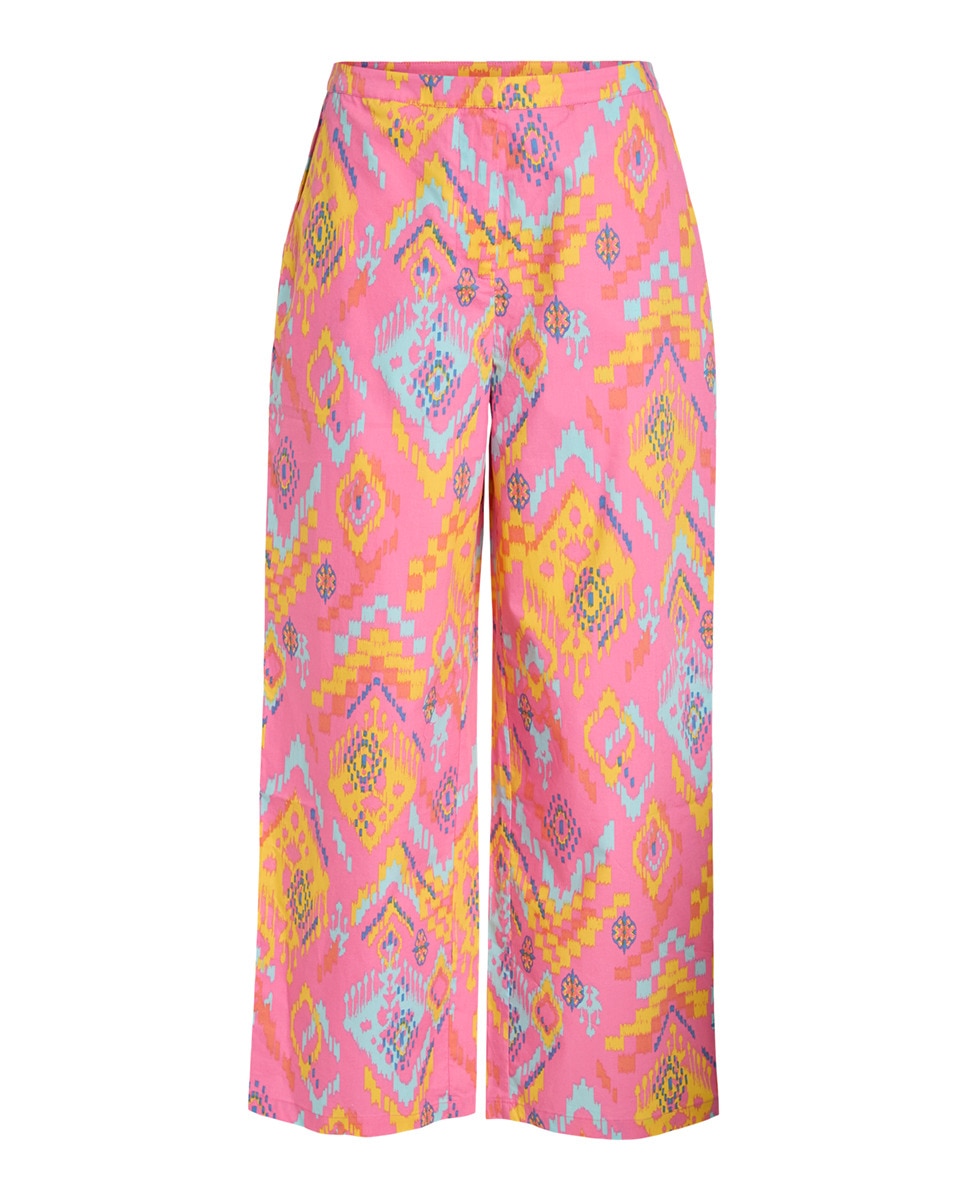 Calças com Estampado Rosa-4