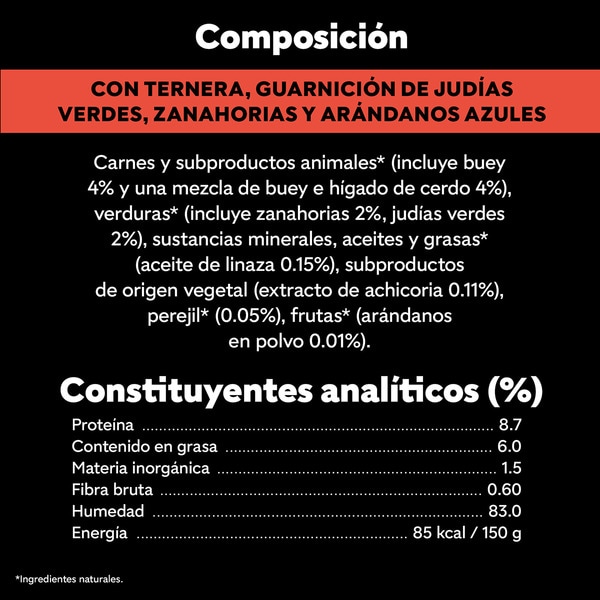 wet dog food with blueberries and vegetables tub 100 g