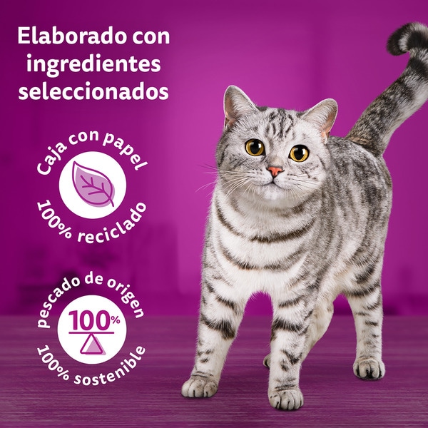 Comida húmeda para gatos adultos +1 año mar y montaña 4 sobres 85 g