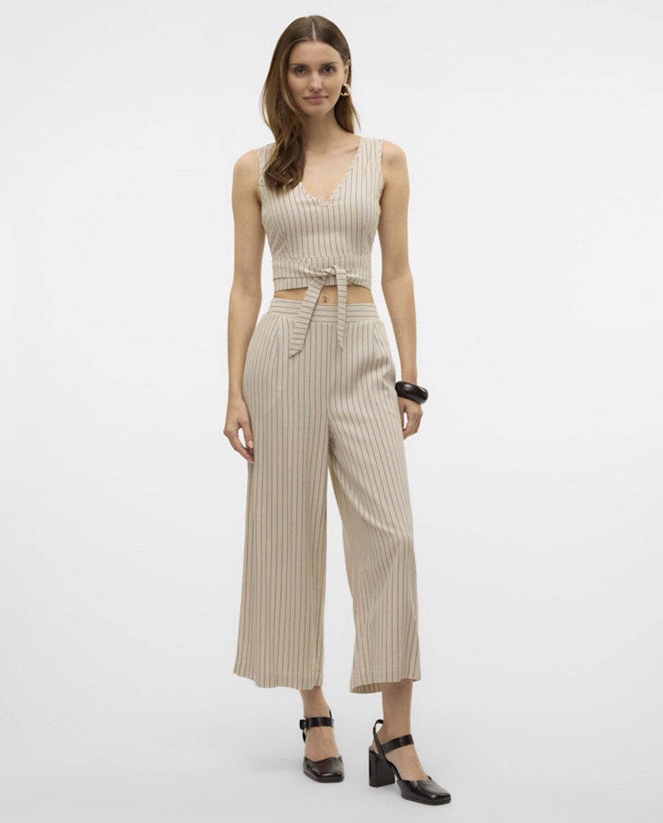 Crop Top de Linho com Laço Lã-6