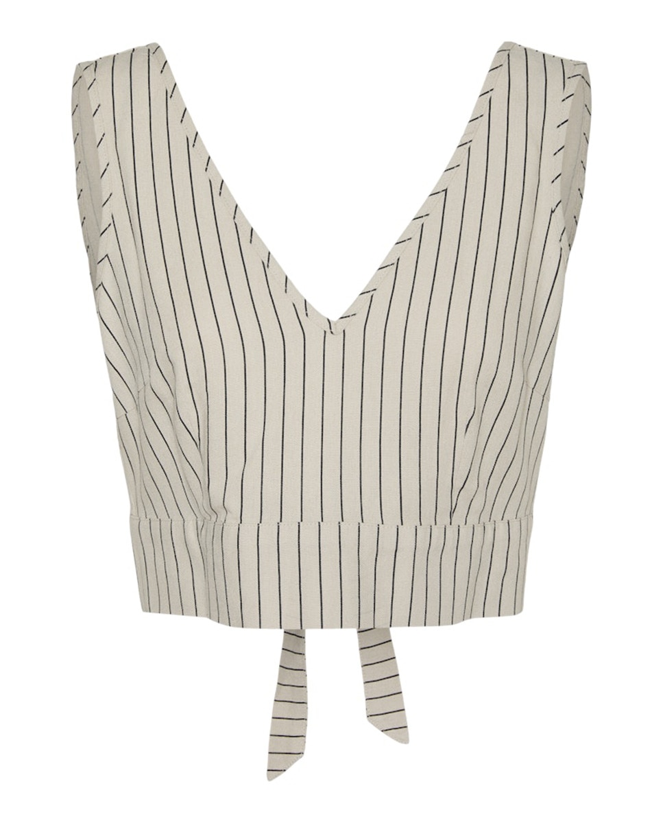 Crop Top de Linho com Laço Lã-5