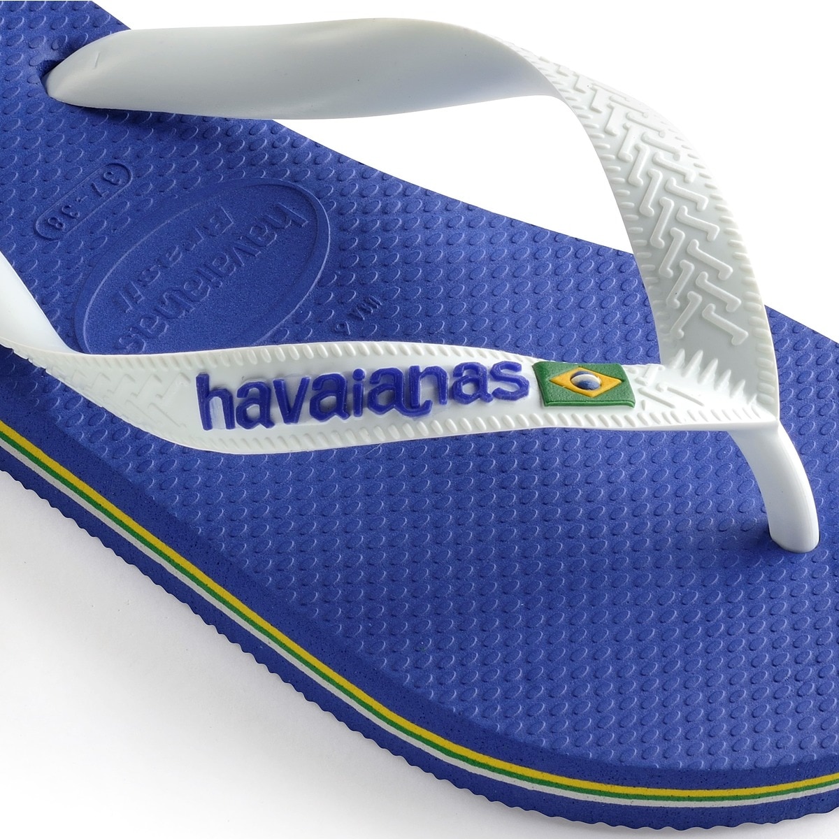 Chinelos de dedo de criança Brasil Logo Havaianas Azul / Branco-5