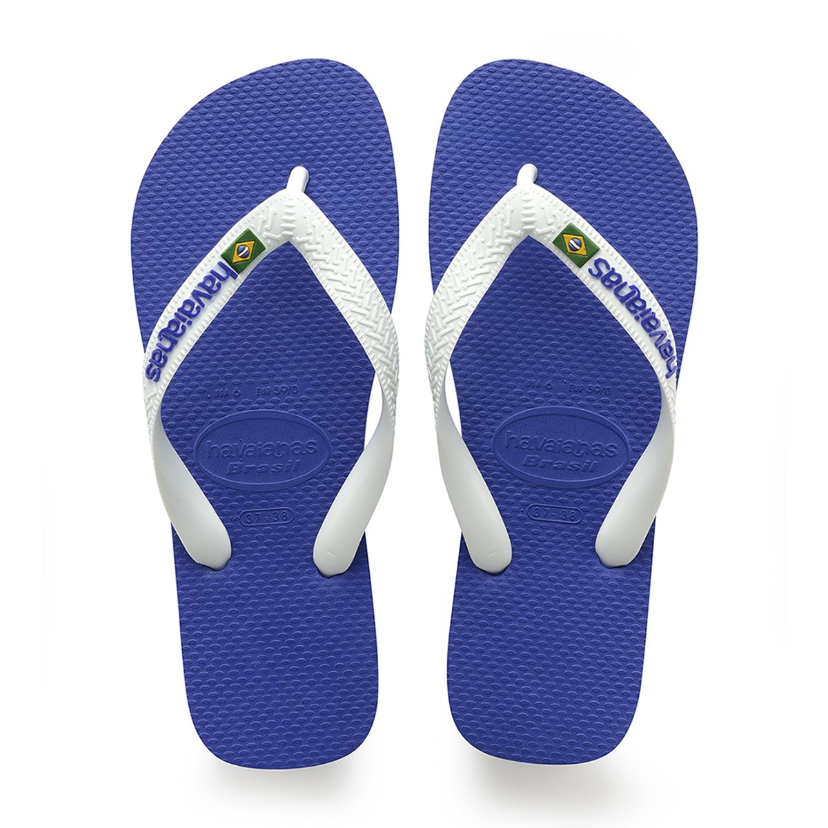 Chinelos de dedo de criança Brasil Logo Havaianas Azul / Branco-1