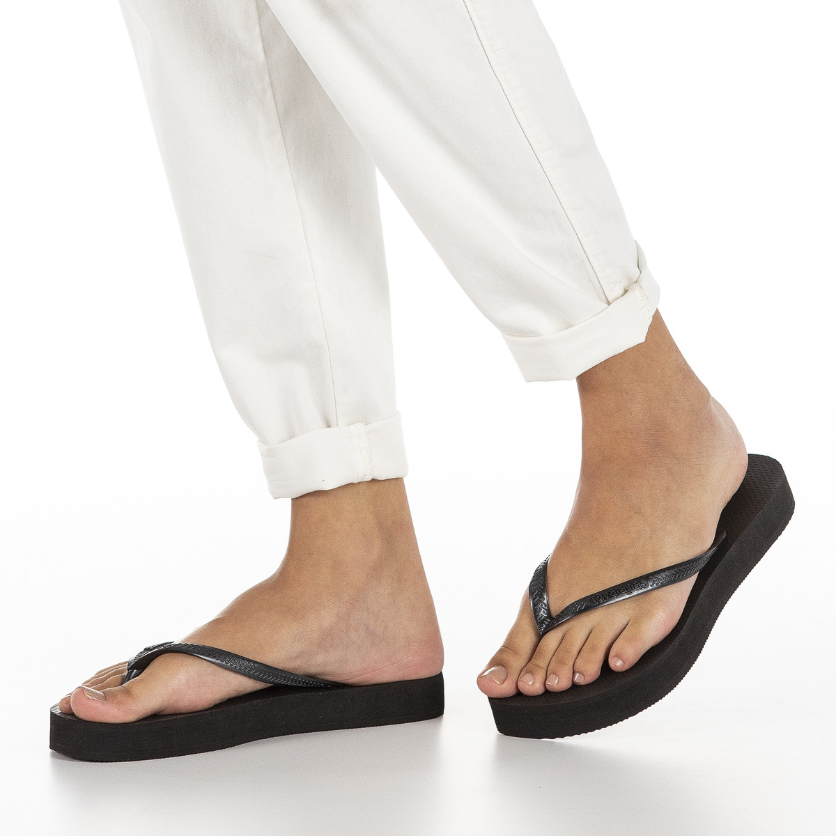 Chinelos Slim Flatform Preto-5