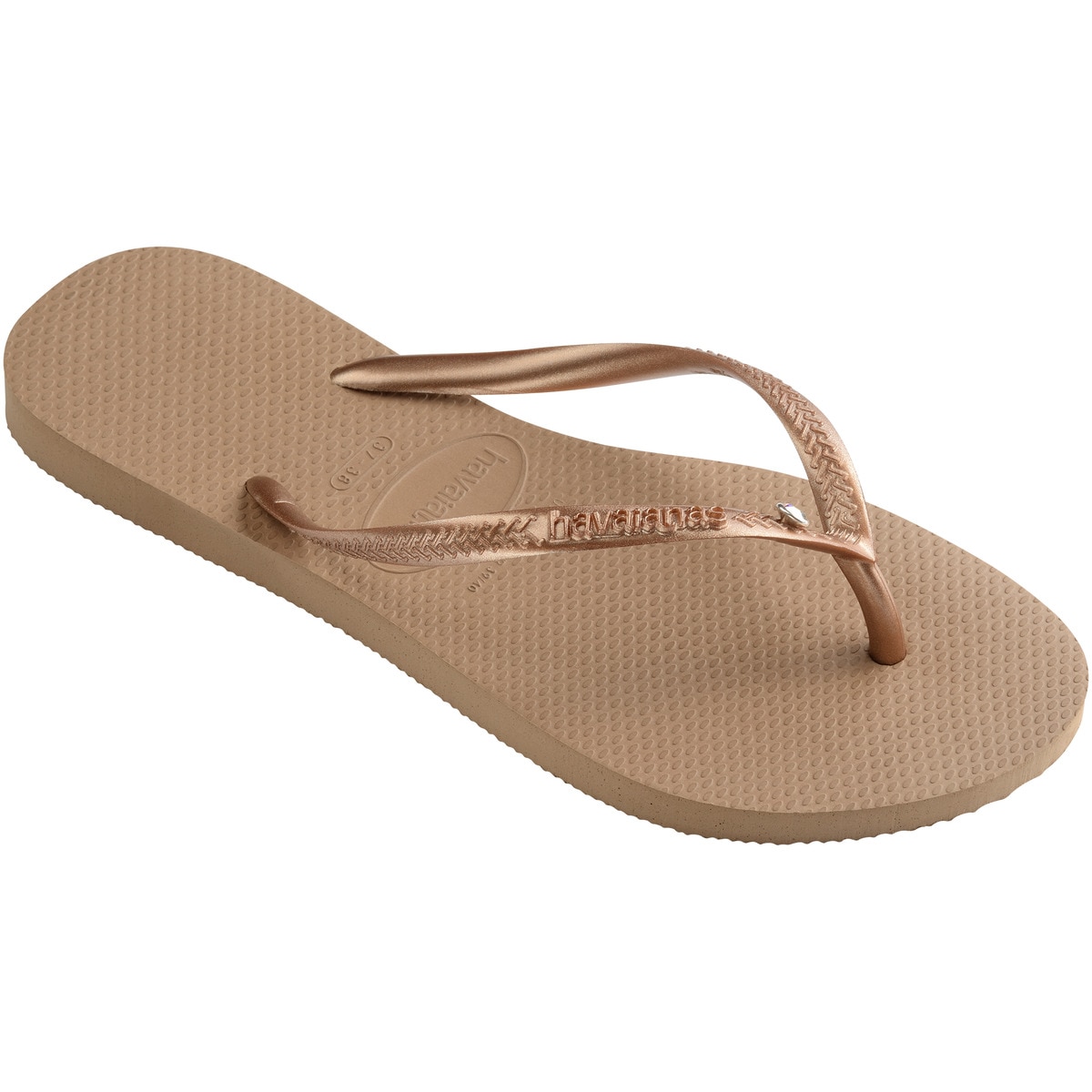 Chinelos de Dedo de Mulher Slim Crystal SW II Havaianas Rosa-pálido-2