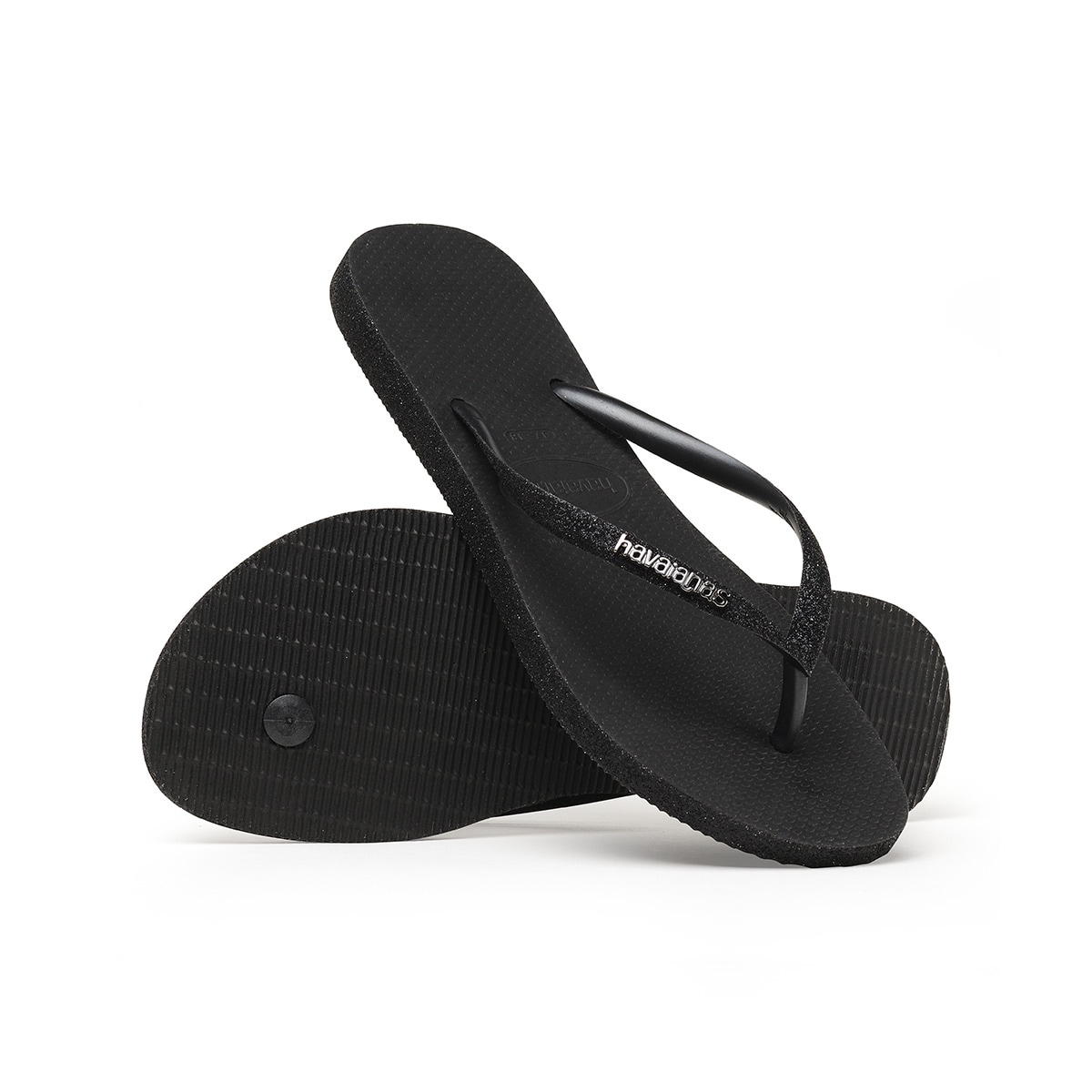 Chinelos Slim Sparkle Preto-5