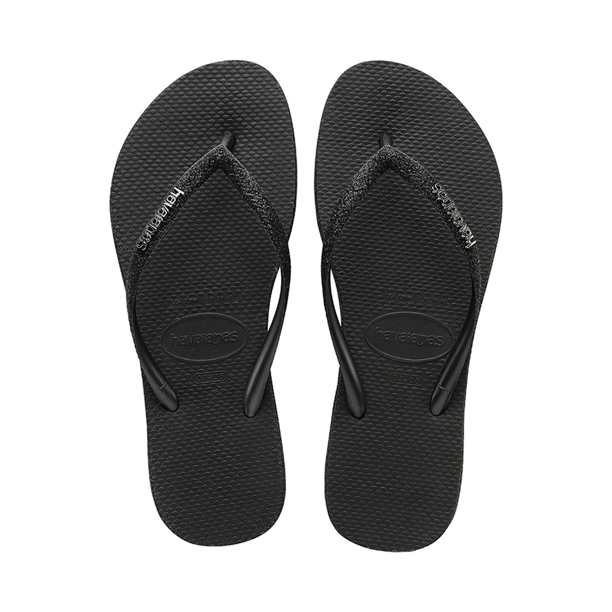 Chinelos Slim Sparkle Preto-1