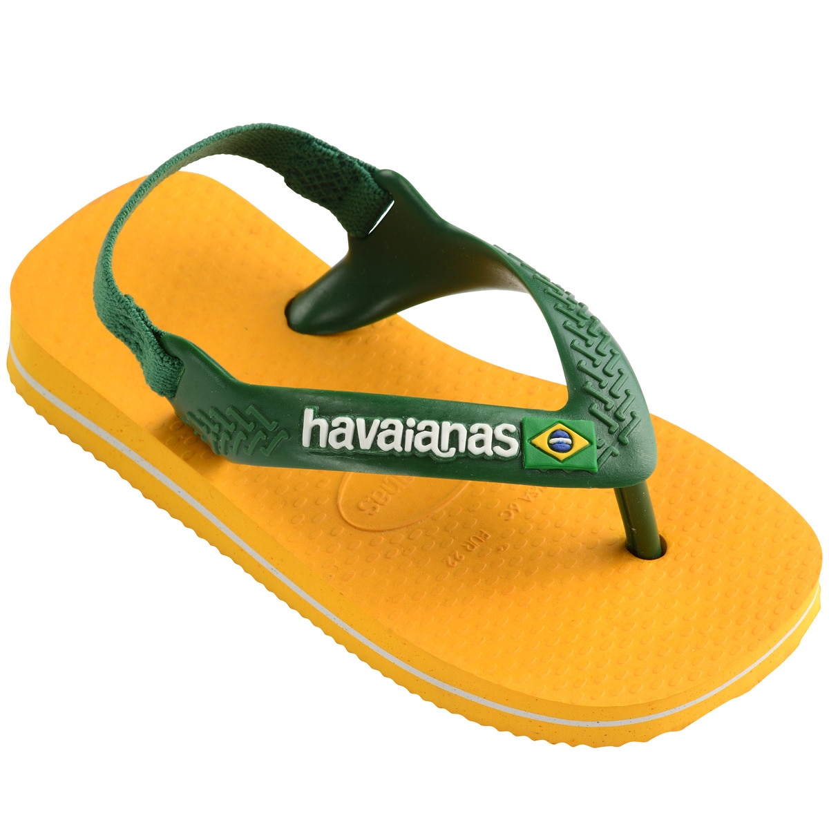 Chinelos de Banho de Criança Baby Brasil Logo II Amarelo / Verde-2
