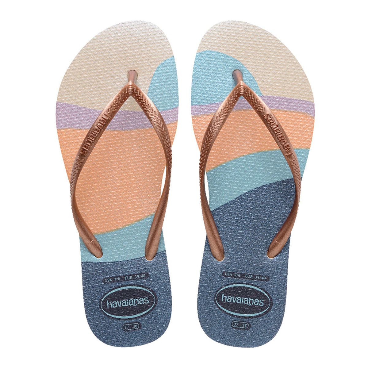 Sandálias de Mulher Hav. Slim Palette Glow Beige 412 Multicolor-1