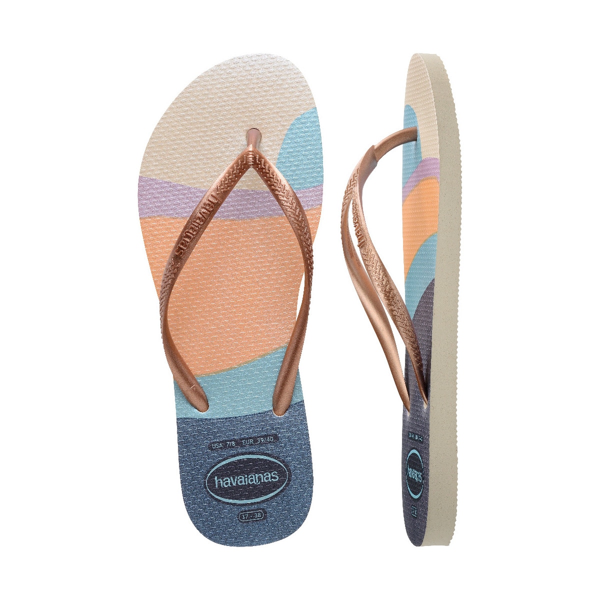 Sandálias de Mulher Hav. Slim Palette Glow Beige 412 Multicolor-6