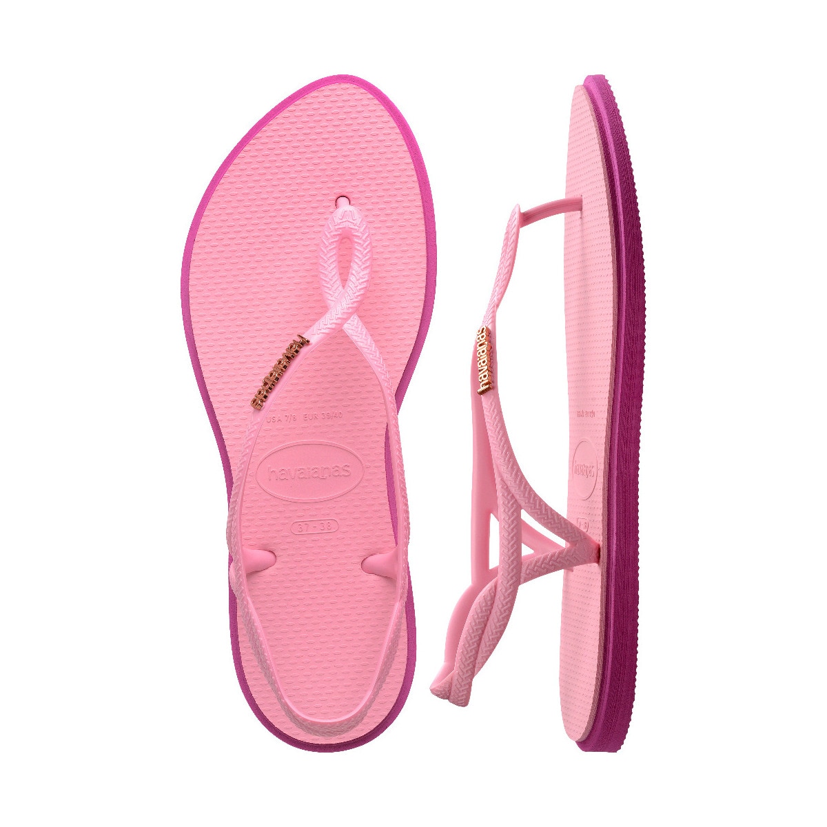 Sandálias de Mulher Hav. Luna Point Pink Glow 412 Rosa-pastilha-5