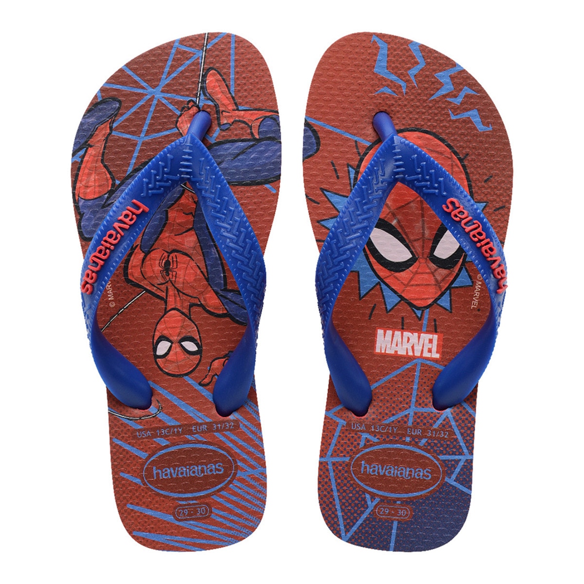 Sandálias de Menino Hav. Kids Top Marvel Ii Ruby Red 356 Estampado/Vermelho-1