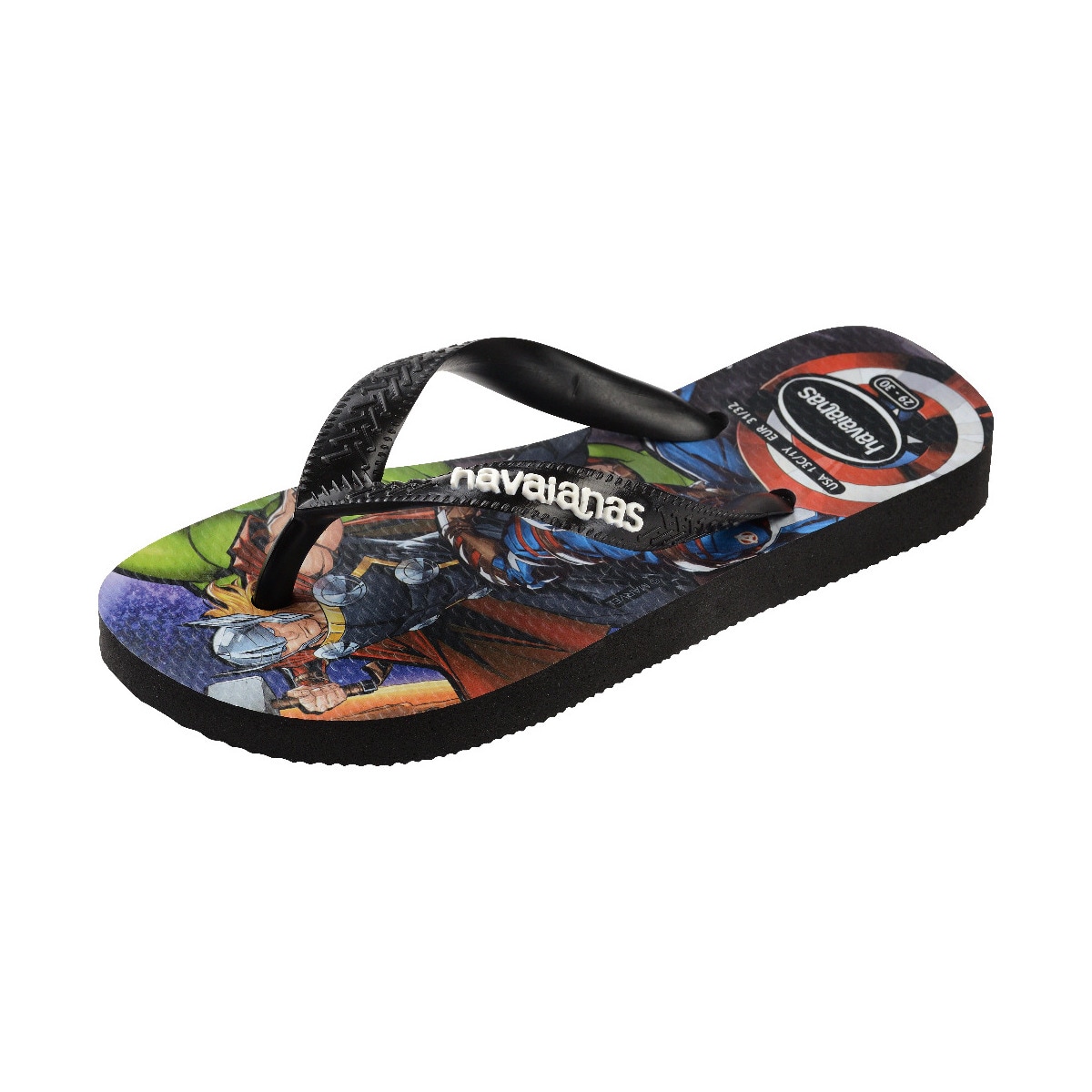 Sandálias de Menino Hav. Kids Top Marvel Ii Black 356 Estampado/Preto-6
