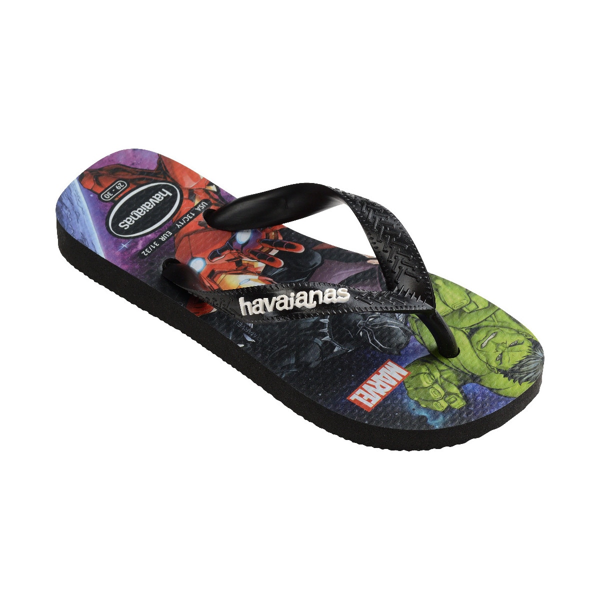 Sandálias de Menino Hav. Kids Top Marvel Ii Black 356 Estampado/Preto-2