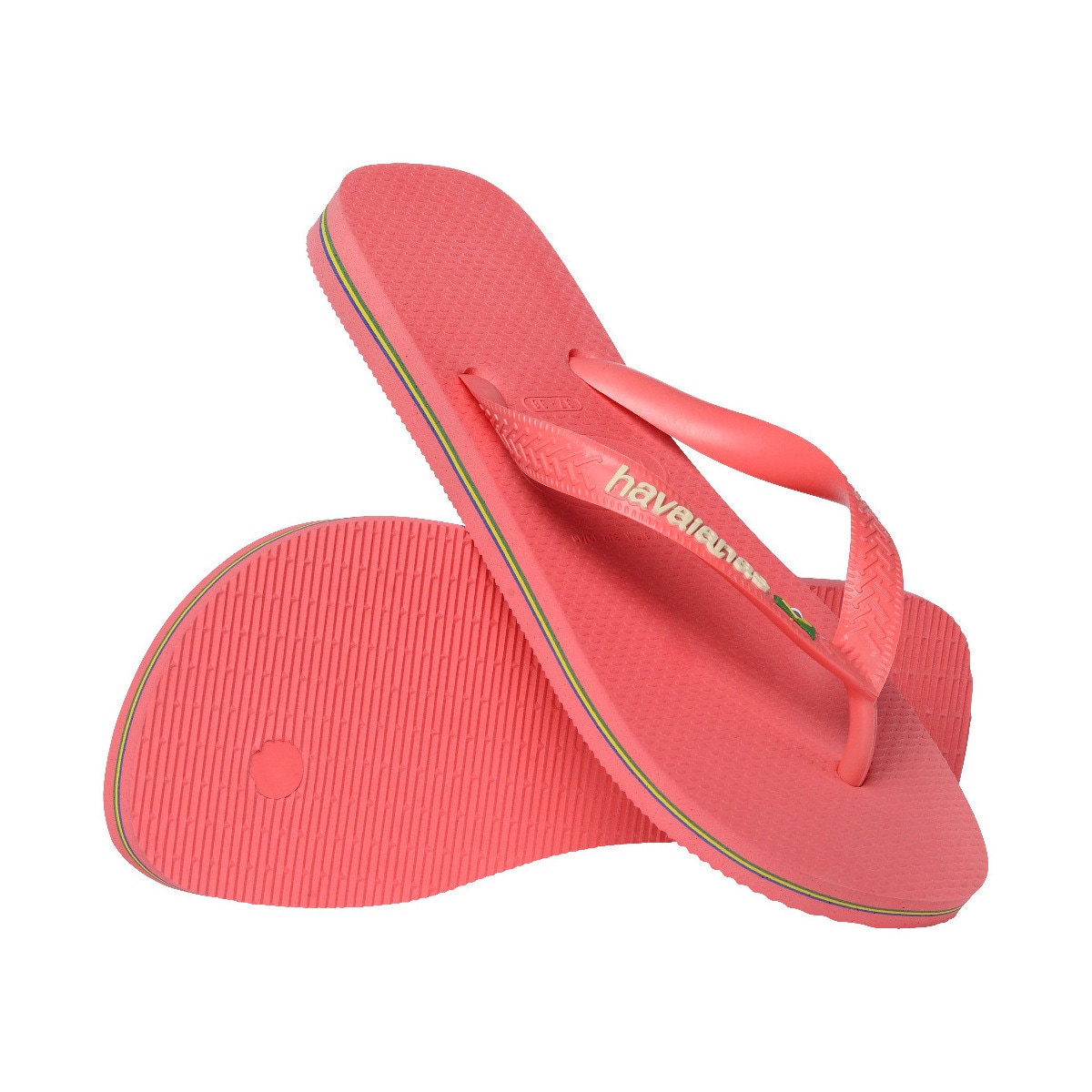 Sandálias Unissexo Hav. Brasil Logo Tropical Coral 412 Coral-4
