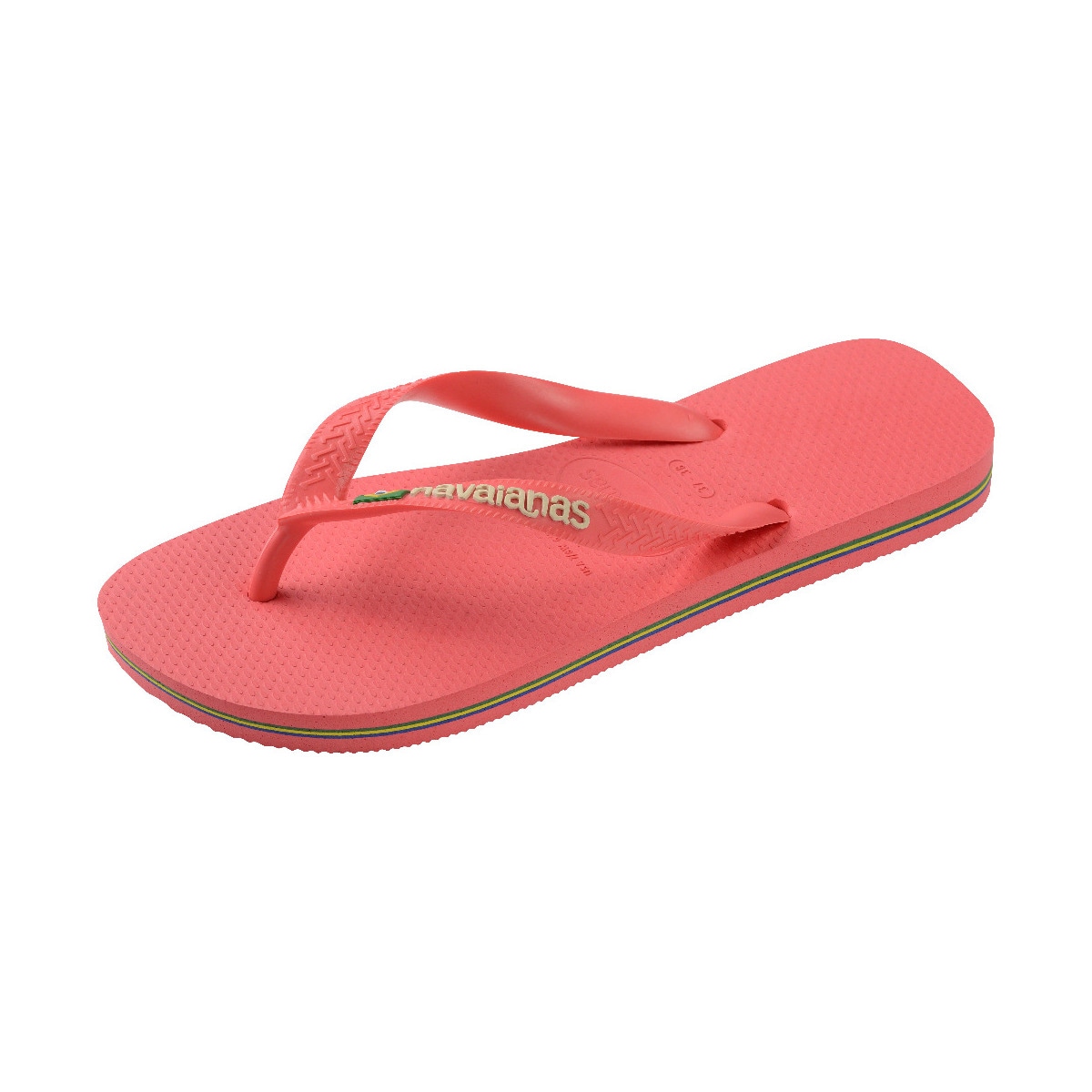 Sandálias Unissexo Hav. Brasil Logo Tropical Coral 412 Coral-5
