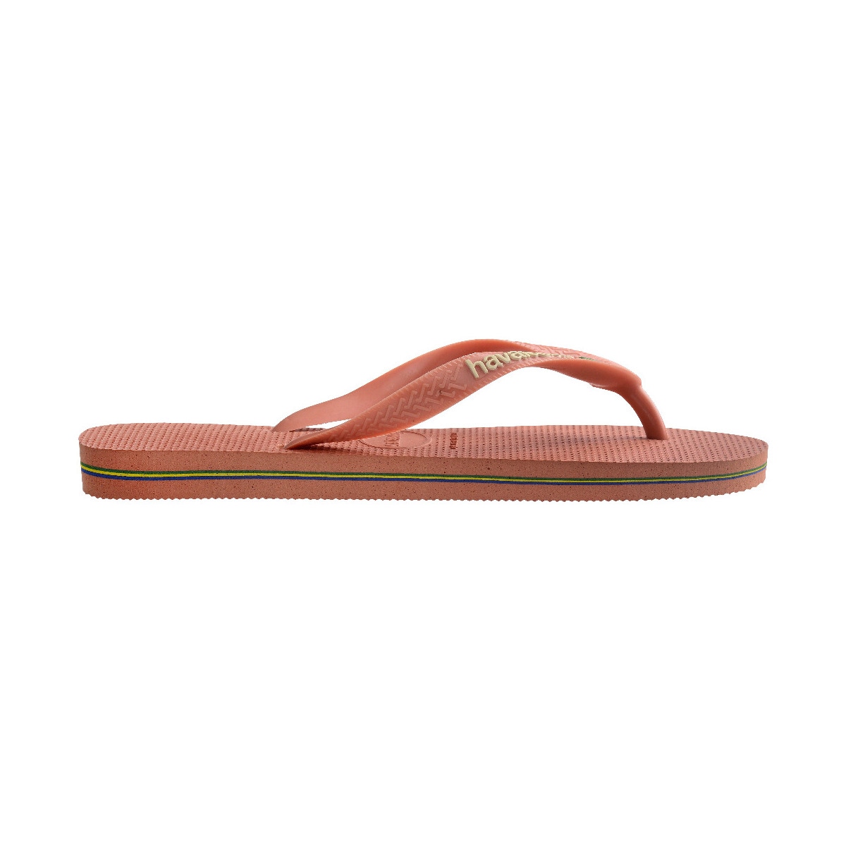 Sandálias Unissexo Hav. Brasil Logo Pink Clay 412 Rosa-pálido-5