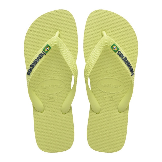 Imagem 0 de Sandálias Unissexo Hav. Brasil Logo Matcha Green 456