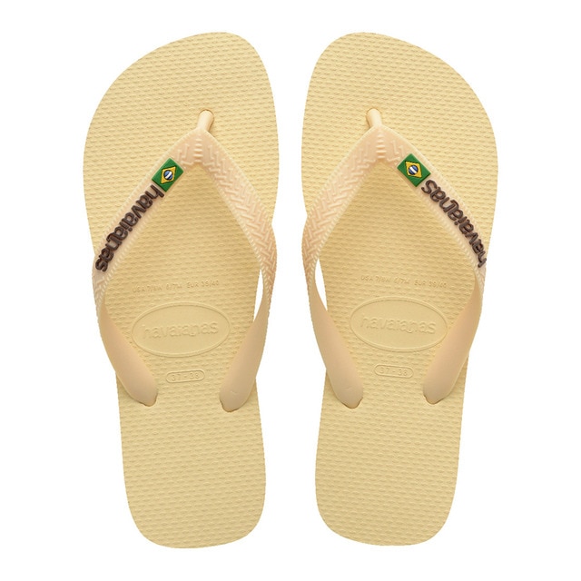 Imagen 0 de Chanclas Unisex Hav. Brasil Logo Buttercream 456 Havaianas