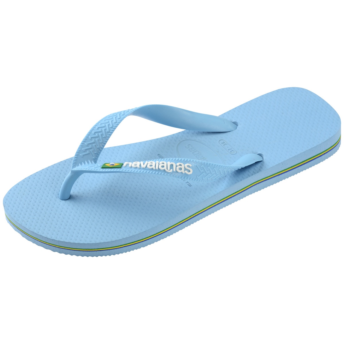 Sandálias Unissexo Hav. Brasil Logo Blue Lavender/White 456 Azul Céu-5