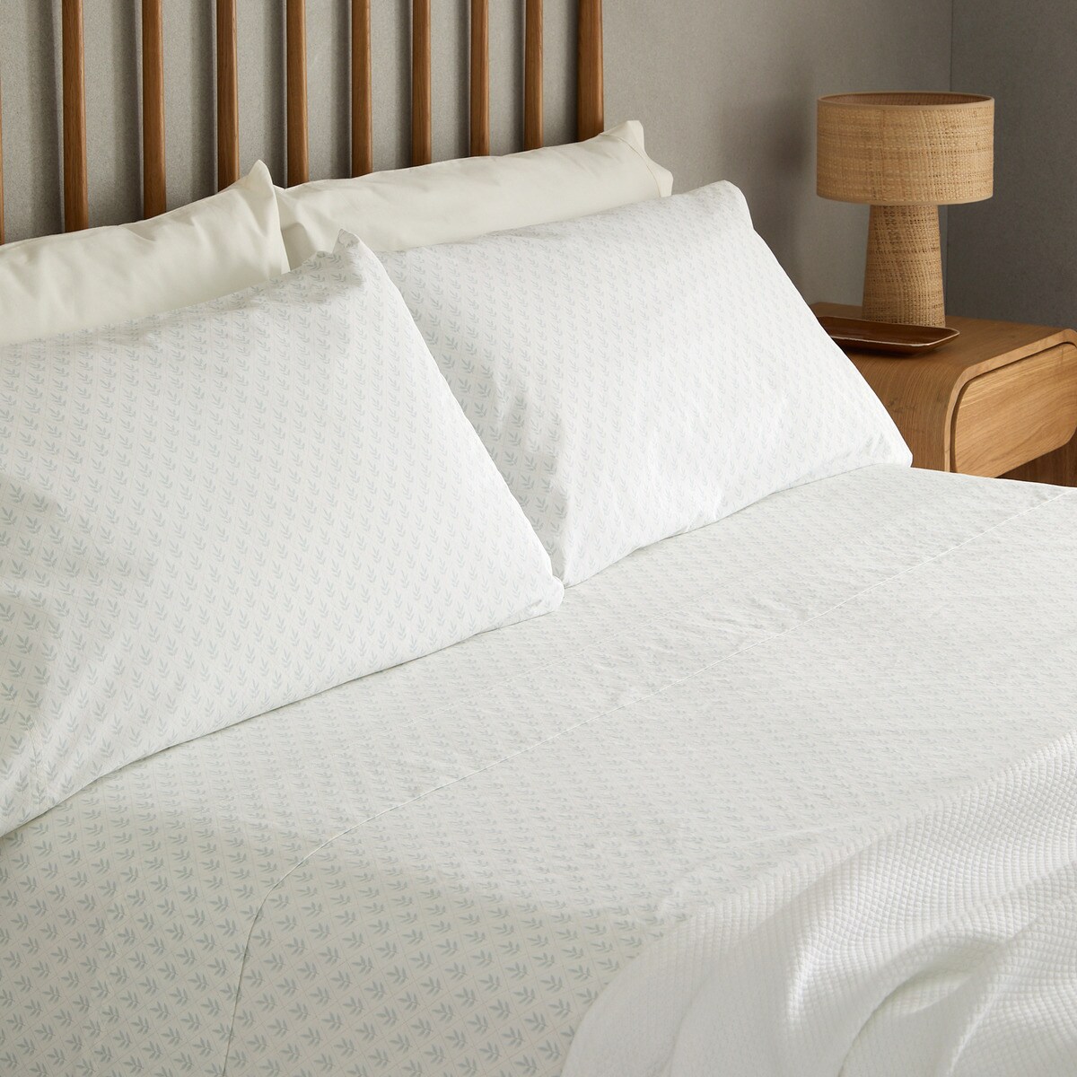 Conjunto de Lençóis de Algodão Elba Azul-1