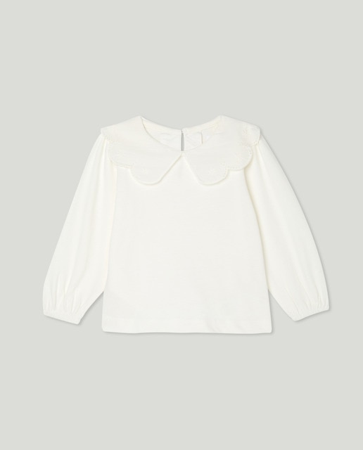 Imagen 0 de Camiseta de bebé niña cuello blusa