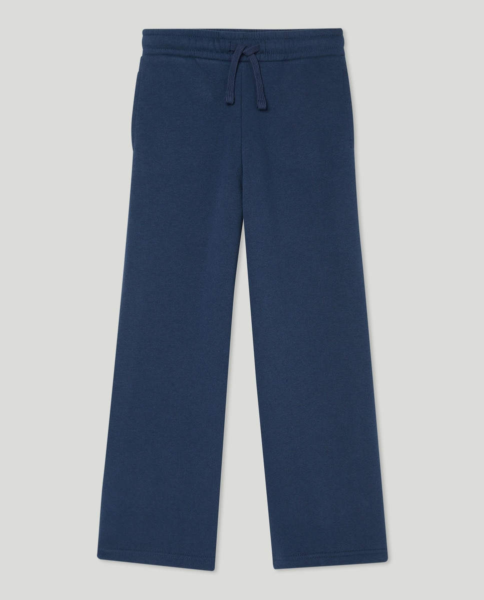 Pantalón niña felpa culotte Azul marino-1