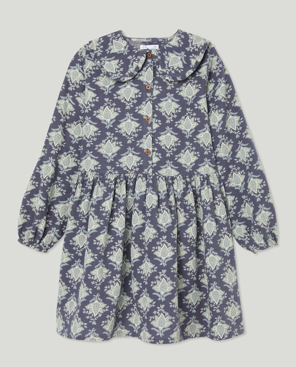 Vestido niña estampado Azul-1