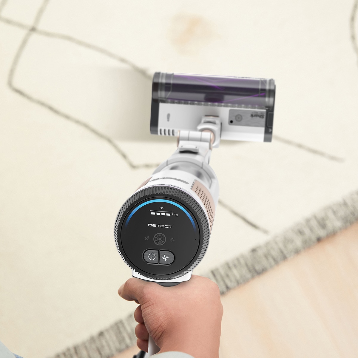 Aspirador de escoba Shark Detect  + sistema vaciado Blanco-15