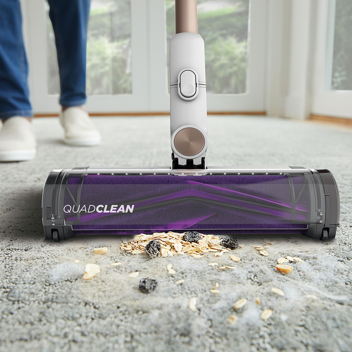 Aspirador de escoba Shark Detect  + sistema vaciado Blanco-12