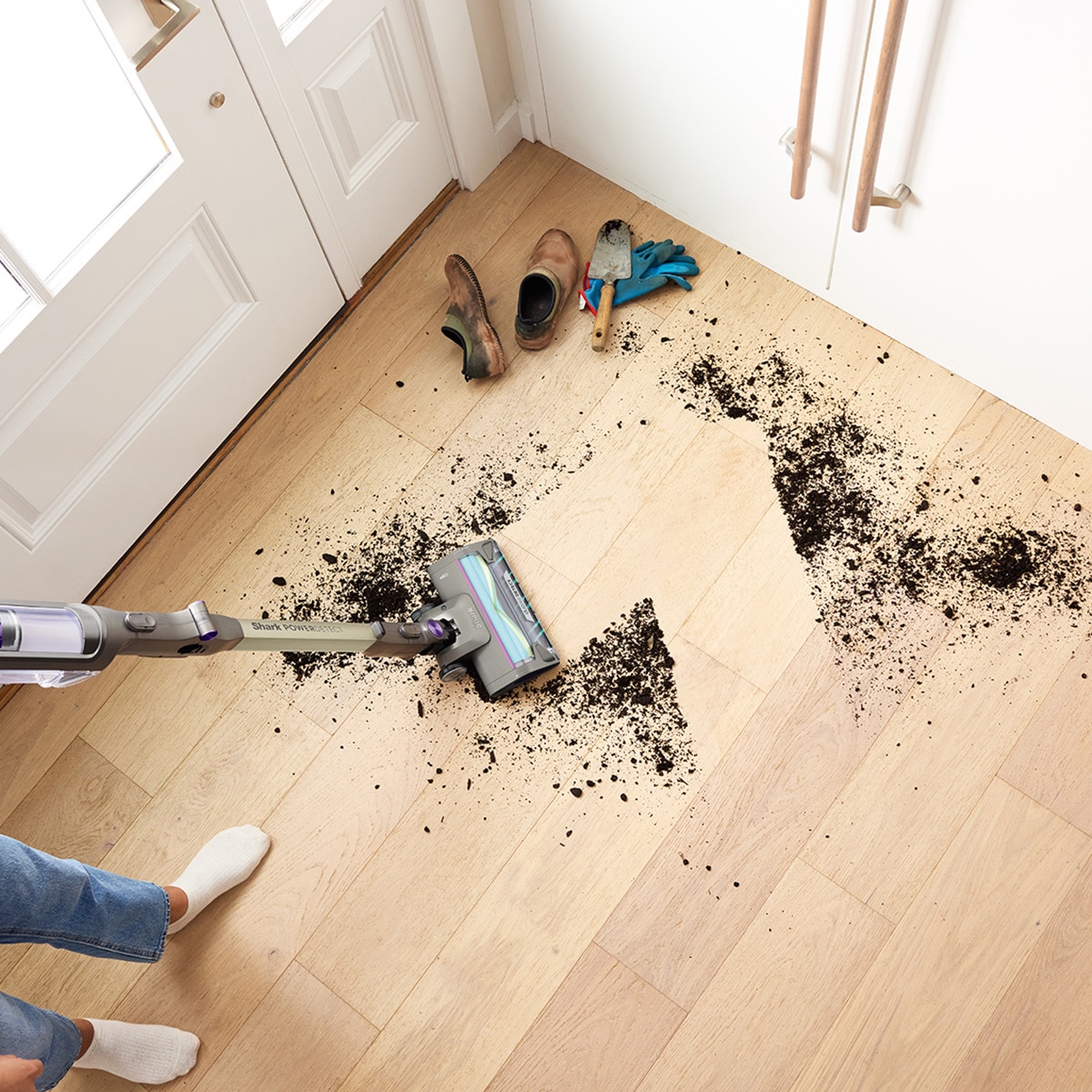 Aspirador de escoba recargable Shark Clean & empty y PowerDetect + Vaciado automático Gris-6