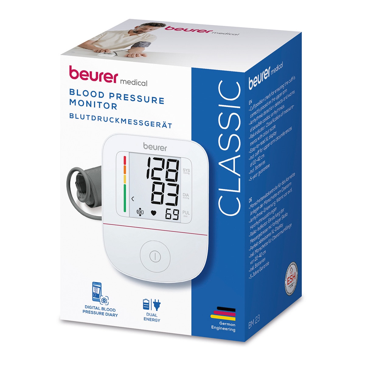 Tensiómetro de brazo BEURER BM-23 Blanco-7