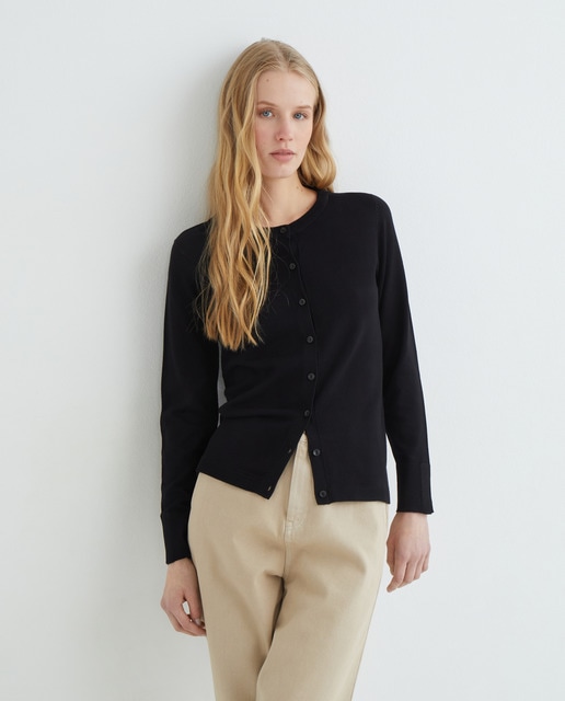 Imagen 0 de Cárdigan de mujer básico cuello caja