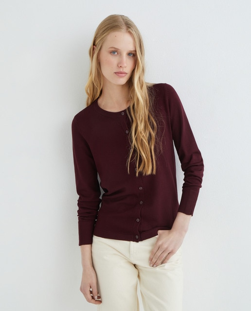 Imagen 0 de Cárdigan de mujer básico cuello caja