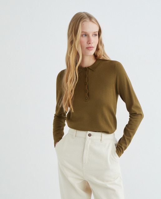 Imagen 0 de Jersey de mujer básico cuello polo