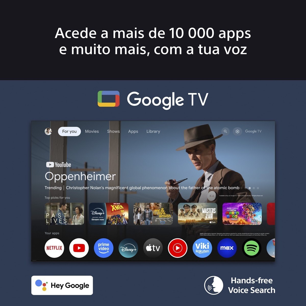 TV LED Sony (55") Bravia 3 LED UHD 4K K55S35B, de 139cm, Google TV, Dolby Vision, Dolby Atmos, Triluminos PRO, X-Balanced Speaker, Game Menu 11