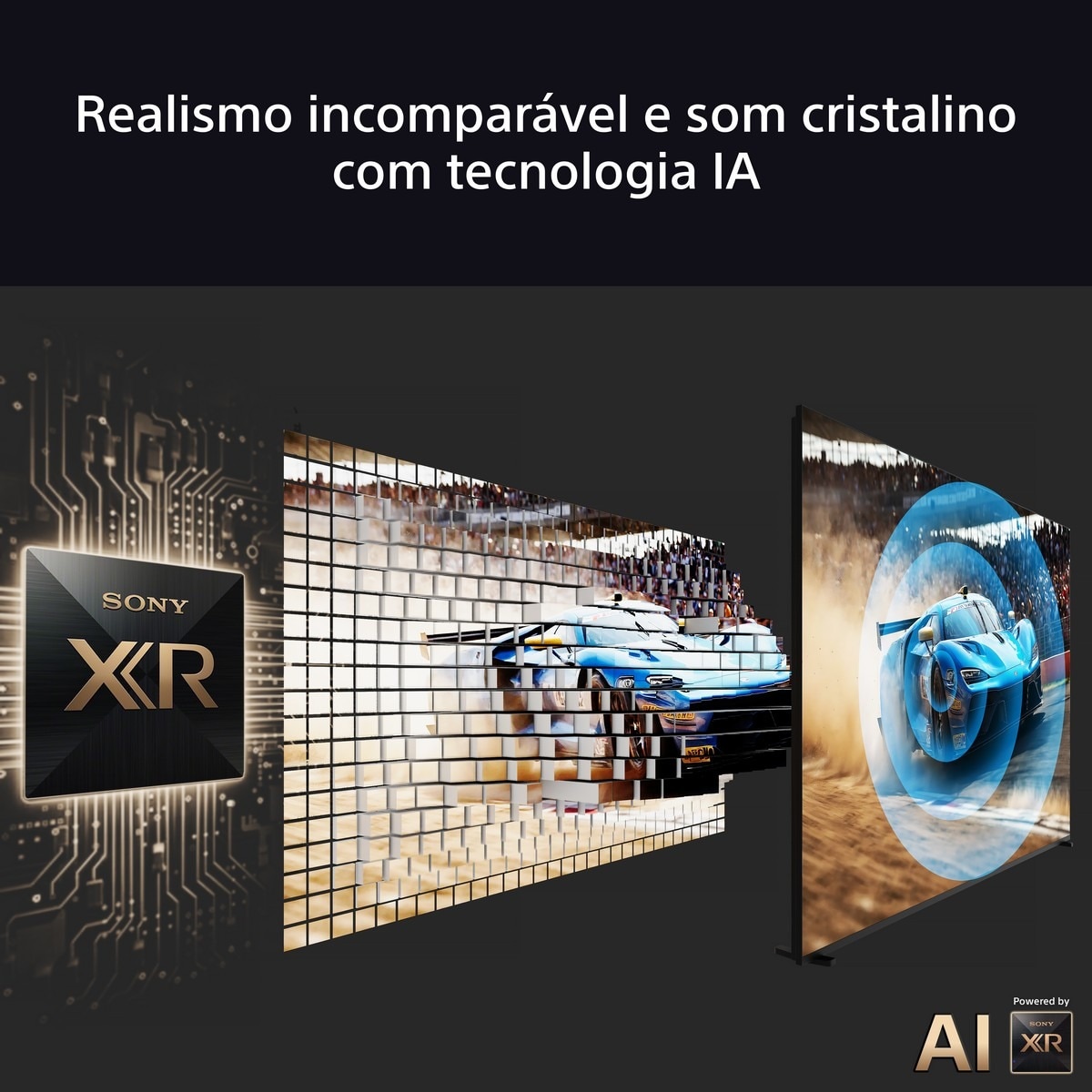 TV MiniLED Sony 75''Bravia 5 K75XR55BP, 189cm, MiniLED 4K HDR, Google TV, Processador AI XR, Acoustic MultiAudio, Dolby Vision, Dolby Atmos, Game Menu 4