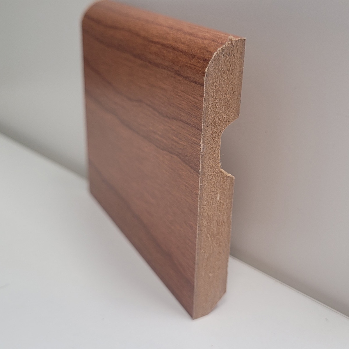 Rodapie MDF 2200x90x12 Canto Redondo Color Cerezo Oscuro Cerezo oscuro-1