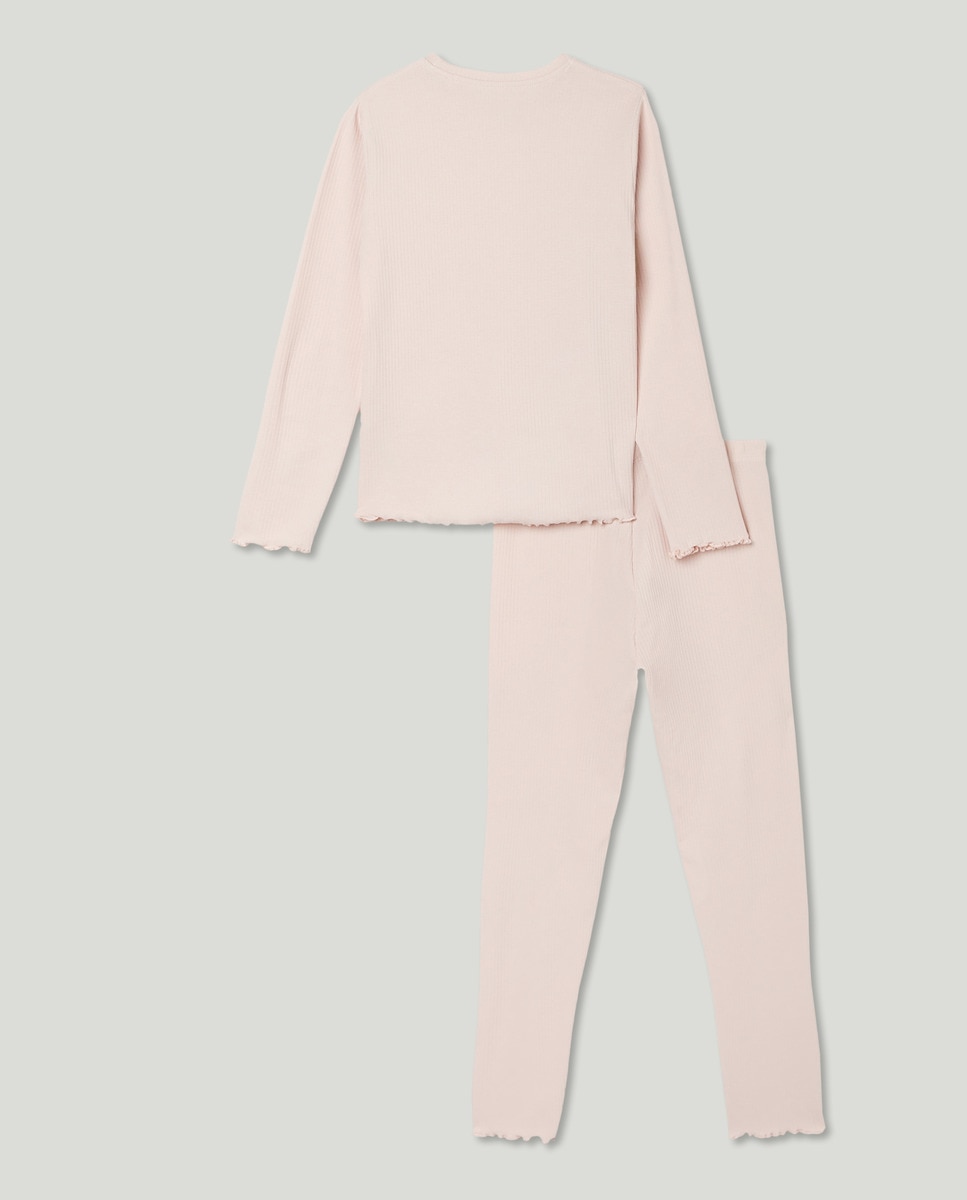Pijama infantil básico canalé 200 Rosa-2