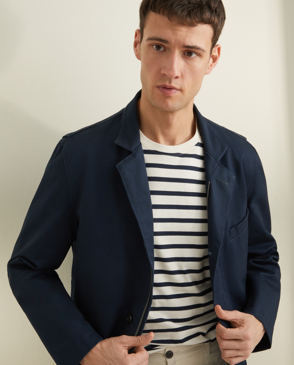 Parka de Algodão com Bolsos Azul-marinho-2