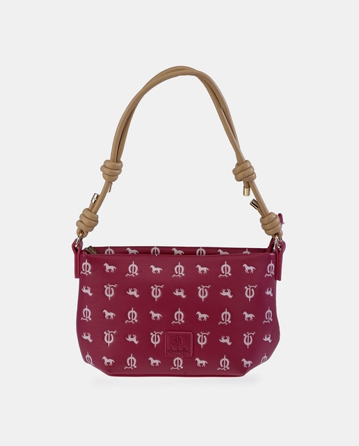 Imagem 0 de Mala a Tiracolo em Material Sintético Gravado - Preto