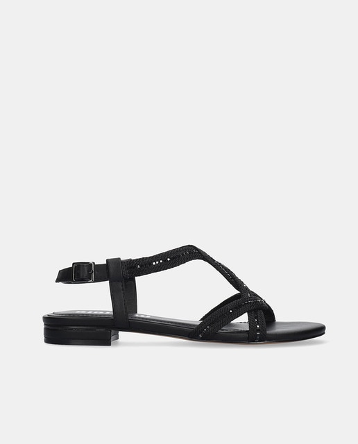 Imagem 0 de Sandálias Rasas com Tiras Entrançadas