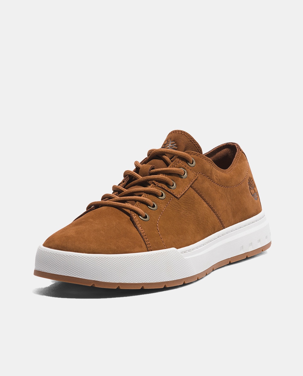 Sapatilhas Baixas Maple Grove em Pele Castanho-9