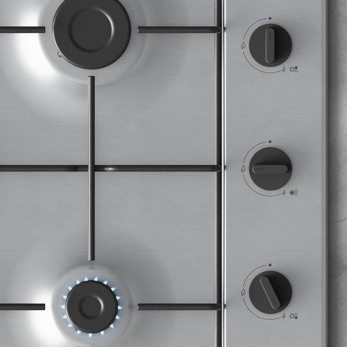 Placa gas Balay 3 quemadores - 3ETX463BB Inox-3