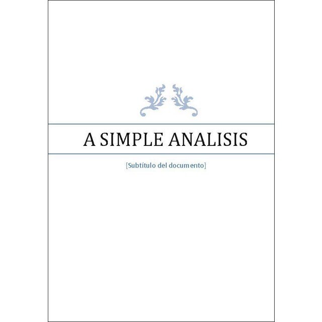 Imagem 0 de A simple analysis (Capa mole)
